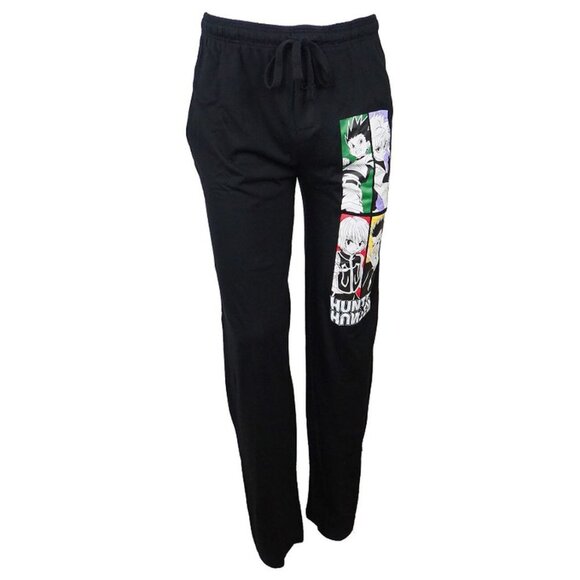 HUNTER X HUNTER anime graphic color squares black sleep pants Youth size XL - Picture 1 of 7